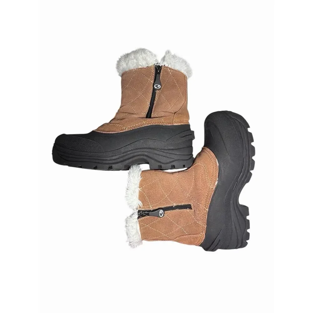 Thermolite Champion C9 Women's Insulated Winter Boots Size 10 Brown and Black